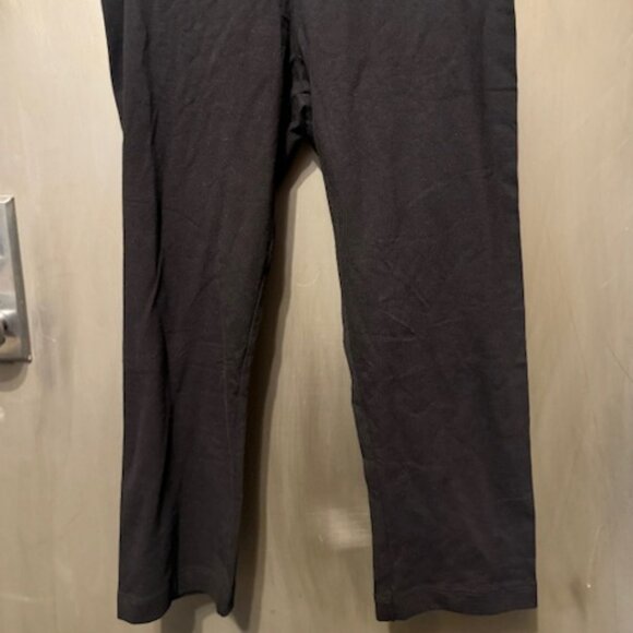 Cropped high waisted Black Cotton leggings - Picture 8 of 16